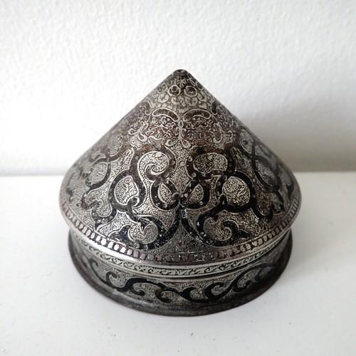 Antique enamelled silvered - enamelled,