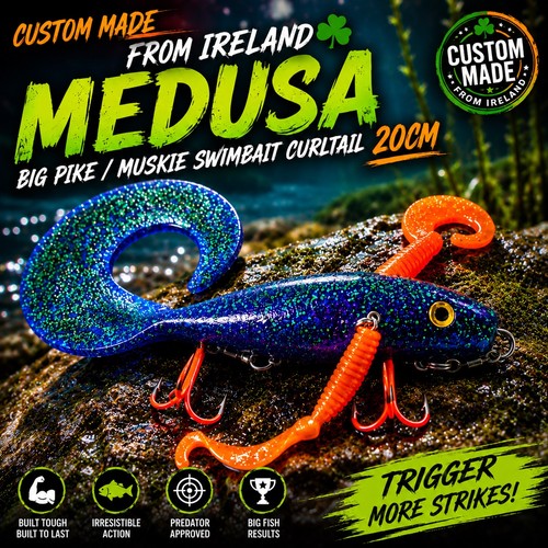 Big pike fishing - neon, blue