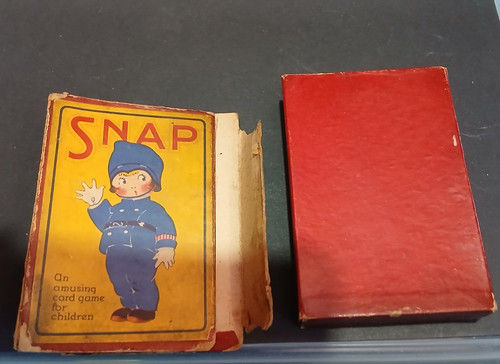 Antique 1920s snap card game - antique,