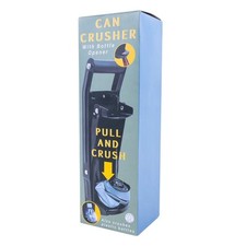 Can Crusher With Bottle Opener - Recycling Tool Wall Mounted 2 In 1