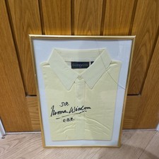 Framed Glenmuir Shirt Signed By Sir Norman Wisdom OBE Autograph 
