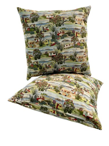 Retro caravan cushions cover - caravan, cushions-cover
