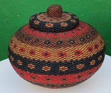 African Beadwork Basket Box