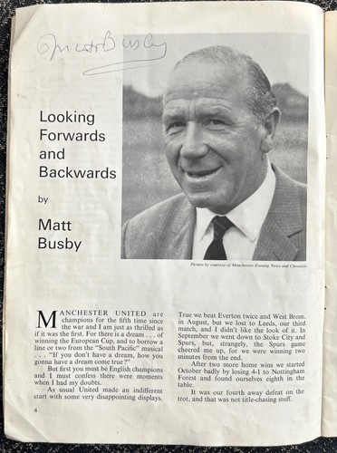 Signed 1967 manchester - x,