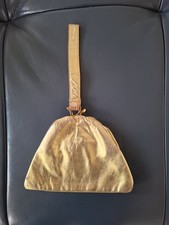 Vintage 1960s Gold Leather Evening Bag