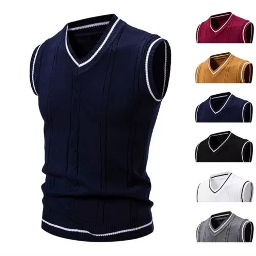 Men sleeveless vest sweater - men's,