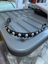 Nova Browband Range - Black & White Contrast Browband Pony/cob 10"