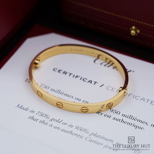 Cartier 18ct yellow gold love - cartier,