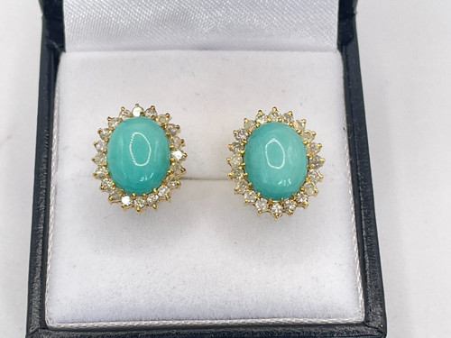 Vintage 14ct gold turquoise - vintage,