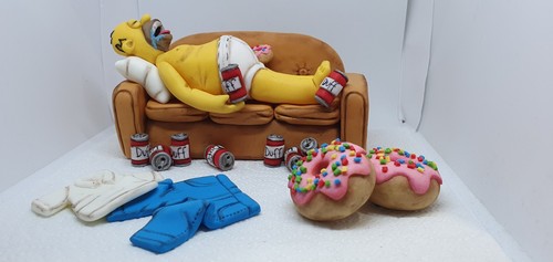 Handmade edible homer - edible, simpson