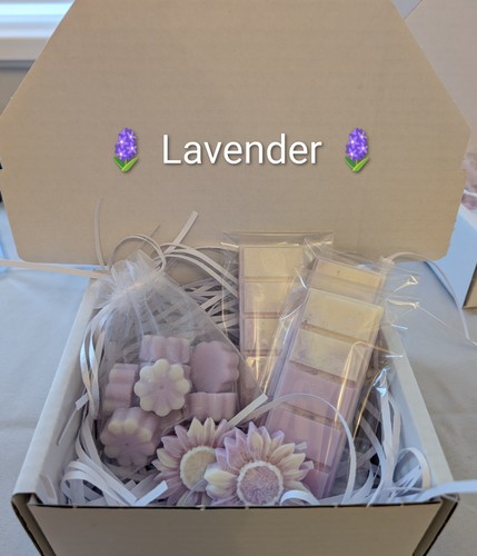 Lavender soy wax melt hamper - soy,