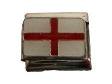 ENGLAND FLAG SILVER CLASSIC ITALIAN CHARM fits all link Italian bracelet AJ1