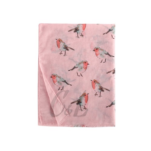 Robin bird print scarf - robin,