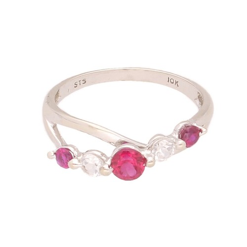 10carat white gold rubellite - gold,
