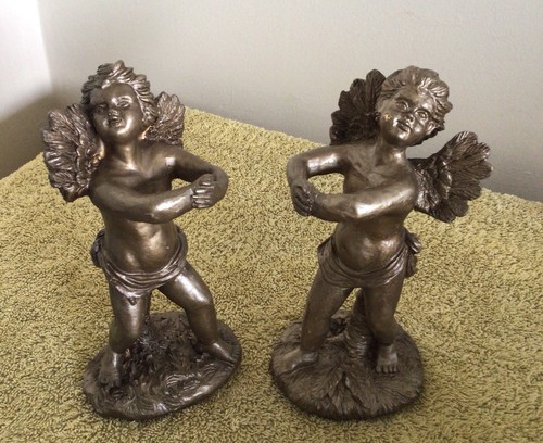 Vintage pair posing cherub - vintage, of