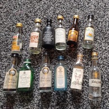 Joblot Miniature vintage antique BOTTLES ARE EMPTY x12 Busco average mead liquor