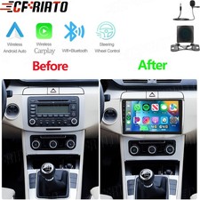 For VW Passat B6 B7 CC Carplay 10.1" Android 15 Car Stereo GPS Sat Navi Radio