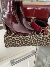 River Island Burgundy boots , size 4 