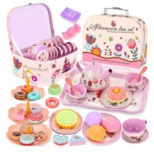 Tin Tea Set Kids Children Role