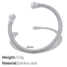 18ct Gold Bangle Men Twisted