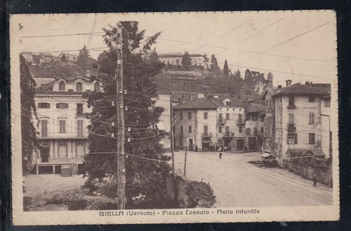 Postcard biella vernato piazza - biella,