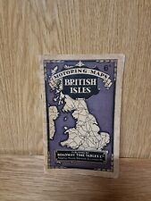 Vintage Motoring Map British Isles Book Roadway Time Tables (C3)