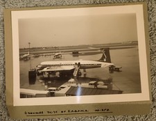 Sabena Airways Douglas DC-10 Aircraft On Runway @ London Airport, 1957.