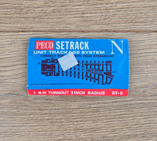 Peco ST-5 Right Hand Turnout Point RH 9 inch Radius N Gauge New in Packet