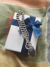 SILVER CHARM BRACELET CHUNKY