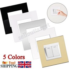 5 Colors SINGLE LIGHT SWITCH SOCKET FINGER PLATES SURROUND WALL PROTECTOR COVER