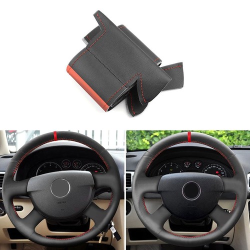 Top red leather steering - leather,