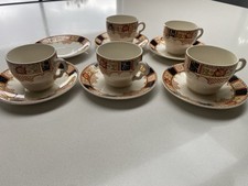 Royal Harvey 5 x China Cups And  6 Saucers
