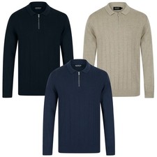 Men's Knitted Polo Shirt Long