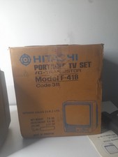 Vintage HITACHI portable Tv
