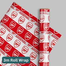 Birthday Wrapping Paper | Arsenal FC | 3m Roll Wrap | Kids Gift Wrap