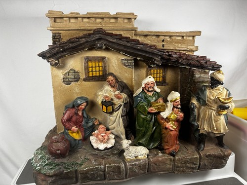 Vintage christmas nativity set - vintage,