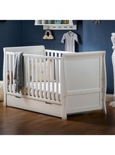Sleigh Cot Bed White with