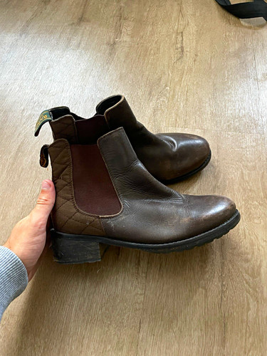Barbour brown leather chelsea - brown,