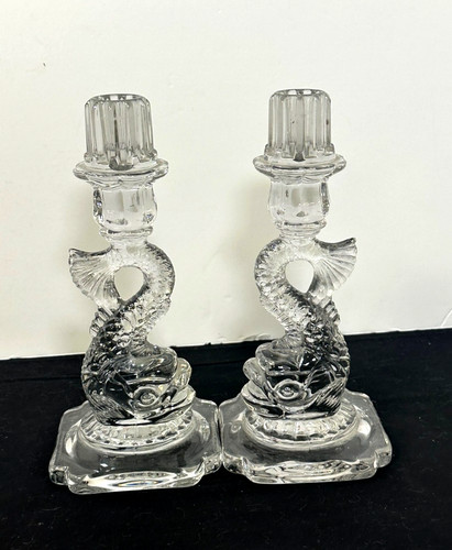 Cambridge glass candlesticks - 2,