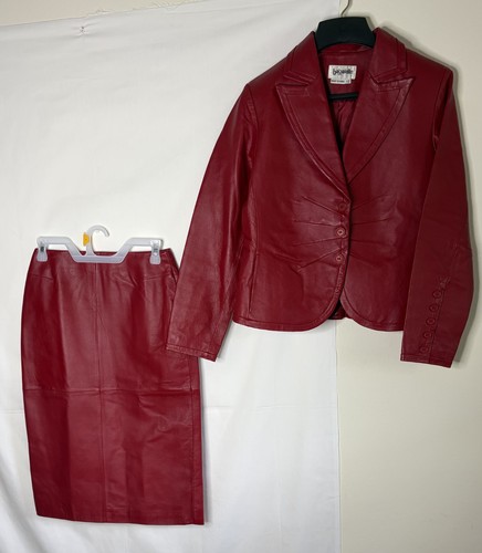 Vintage red leather - 2, piece