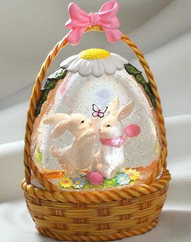 Easter snow globe lantern - snow,