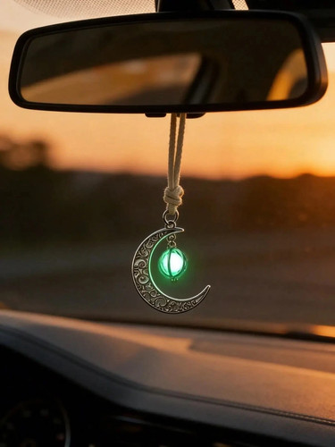 Luminous moon pendant car - 1,