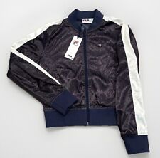 Fila Jacket Womens Medium Farah Satin Track Jacket Retro Lightweight