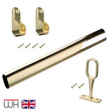 Wardrobe Rail Brass 30x15mm