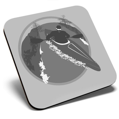 Square single coaster - single, bw