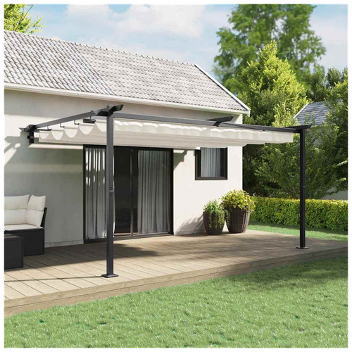 Gazebo cream 4x3m - gazebo, polyester