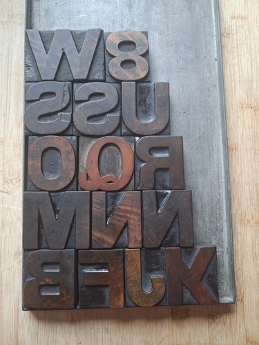 Vintage wooden letterpress - wooden,