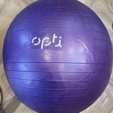 Opti Purple Gym Exercise Ball 65cm Fitness Pilates Yoga With Pump Tool  P3E3