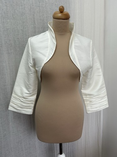 Bridal ivory taffeta bolero - bridal,