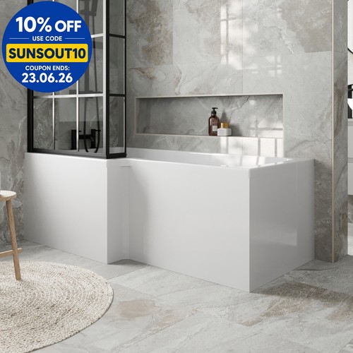 Shaped shower bath - shaped,